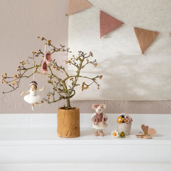 mondocherry - Gry & Sif | white mouse ballerina | small - display