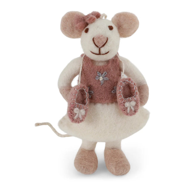 mondocherry - Gry & Sif | white mouse ballerina | small