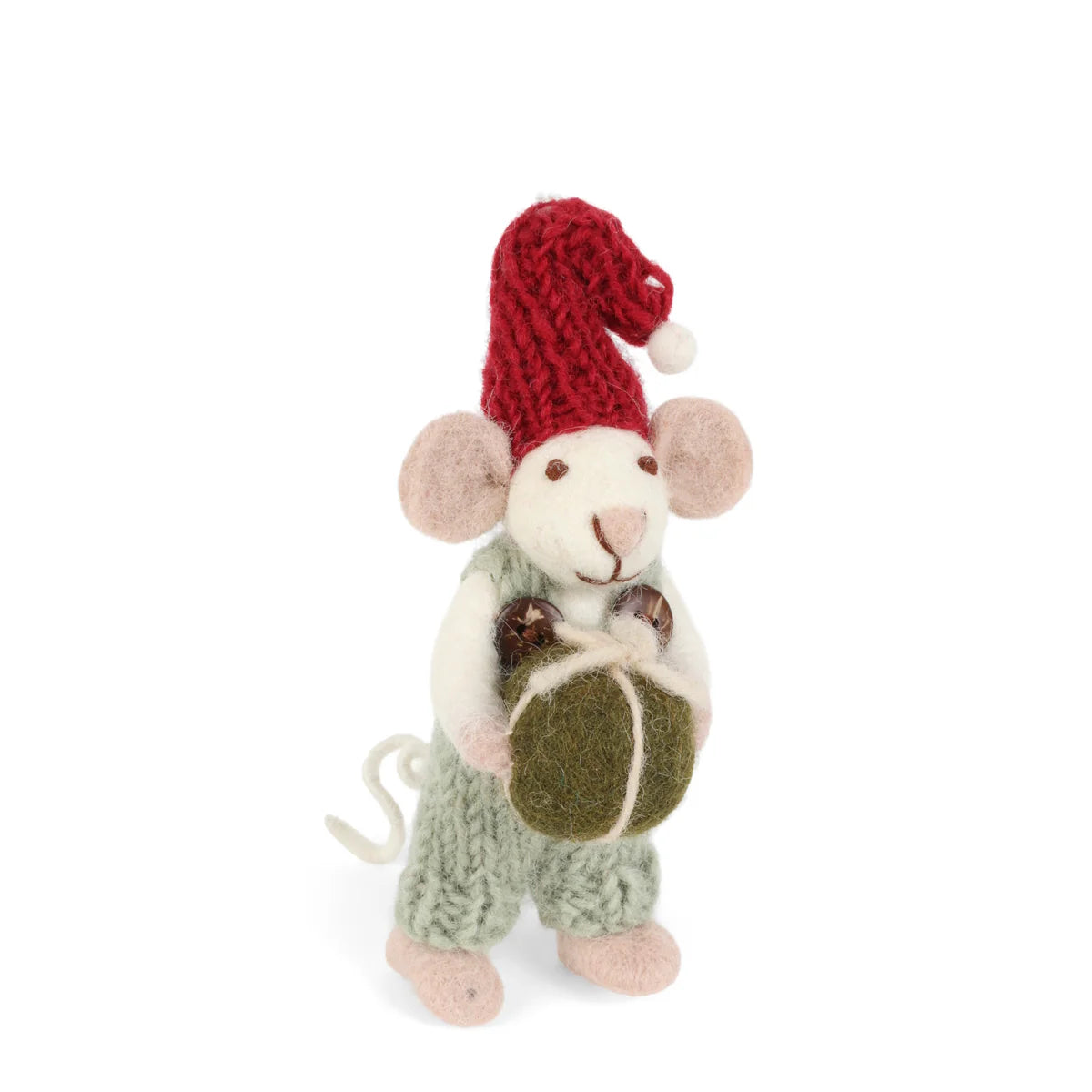 mondocherry - Gry & Sif | white mouse with present | small