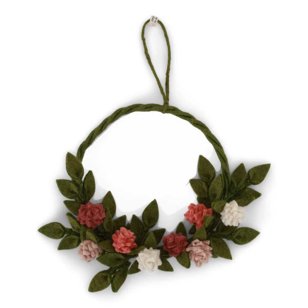 mondocherry Gry & Sif | felted christmas wreath | artichoke