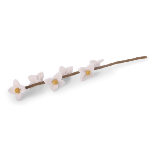mondocherry - Gry & Sif | felt flower stalk | white