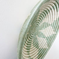 mondocherry - "Hope" African woven bowl | large | seafoam - side