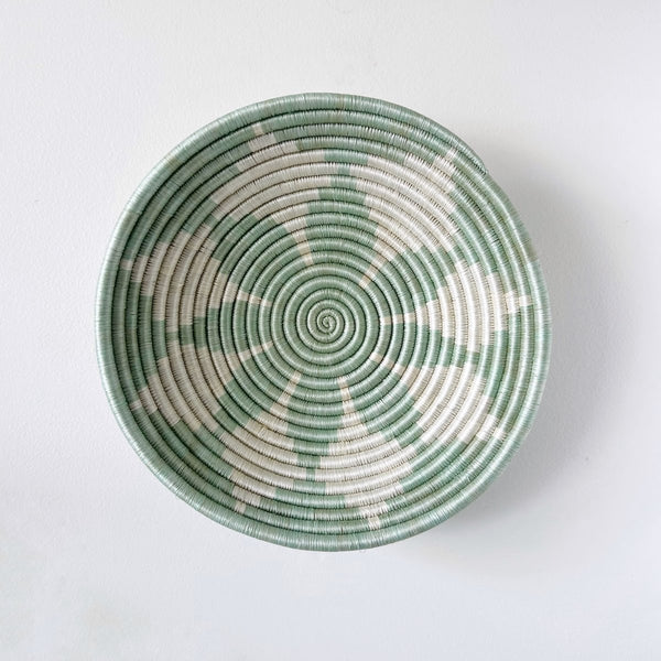 mondocherry - "Hope" African woven bowl | large | seafoam