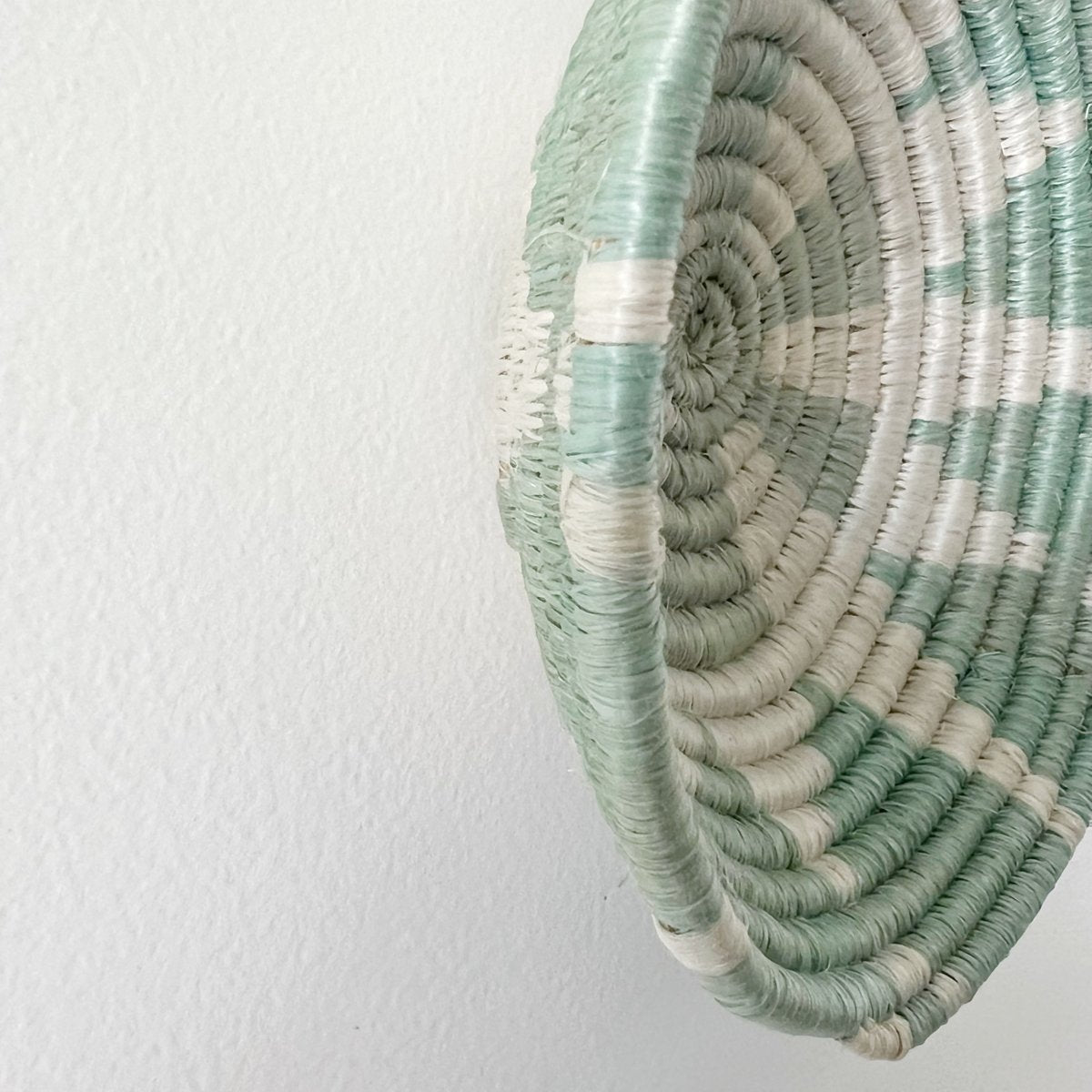 mondocherry - "Hope" African woven bowl | small | seafoam - side