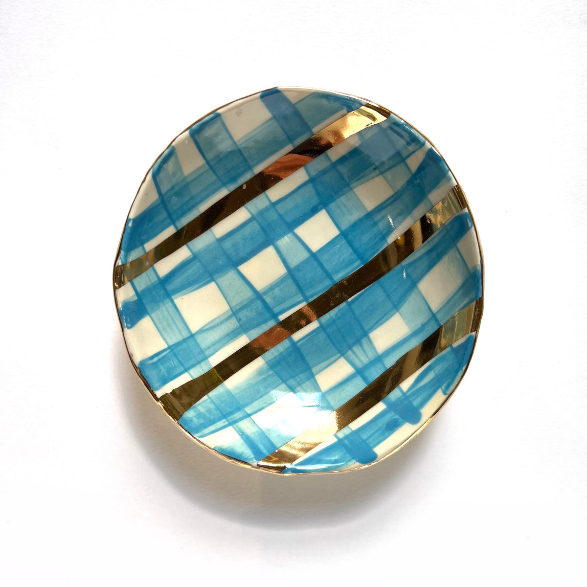 Carla Dinnage | ceramic bowl "mad for plaid"