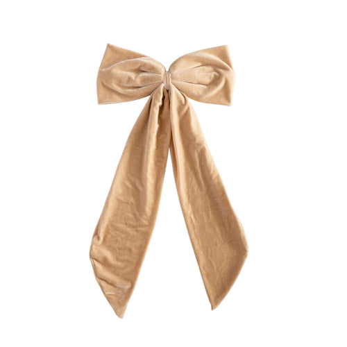 mondocherry - Luxe and Beau | large velvet bow | champagne