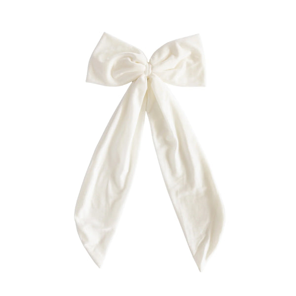 mondocherry - Luxe and Beau | large velvet bow | cream