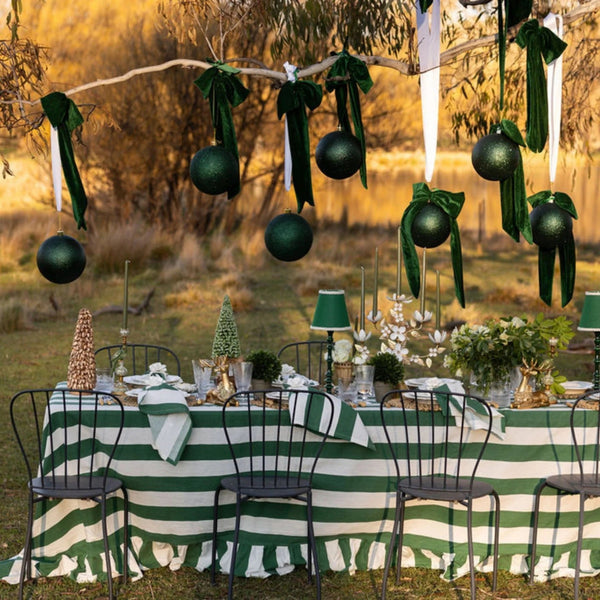 mondocherry - Luxe and Beau | large velvet bow | green - table decor