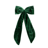 mondocherry - Luxe and Beau | large velvet bow | green