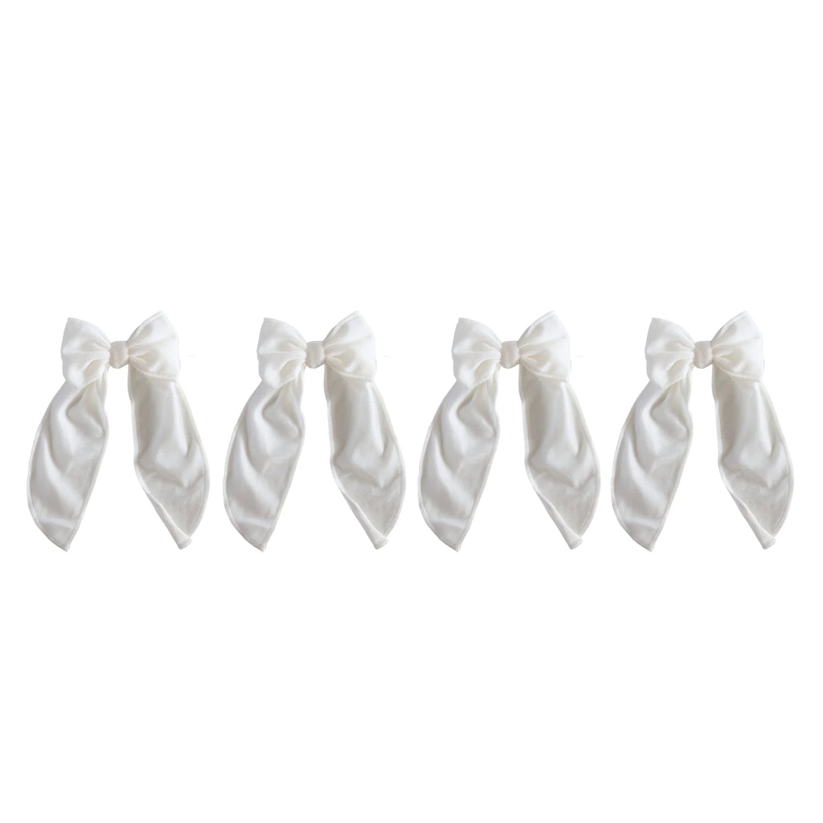 mondocherry - Luxe and Beau | small velvet bow | cream - set