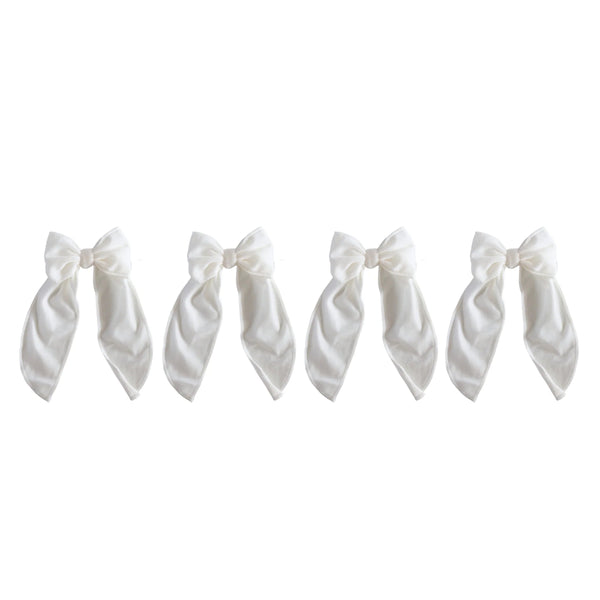 mondocherry - Luxe and Beau | small velvet bow | cream - set