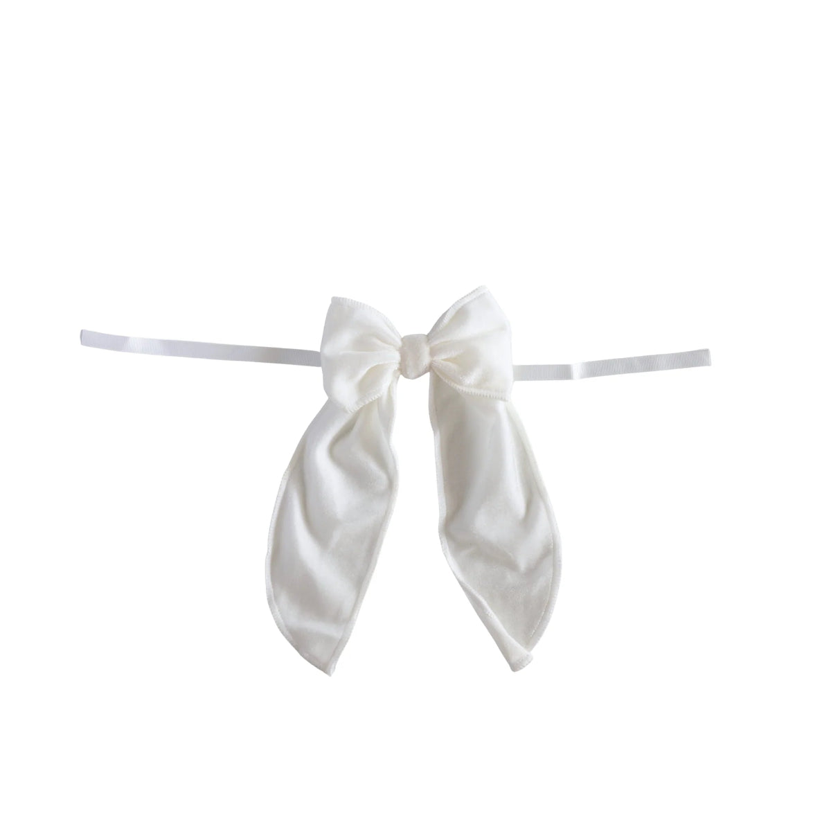 mondocherry - Luxe and Beau | small velvet bow | cream