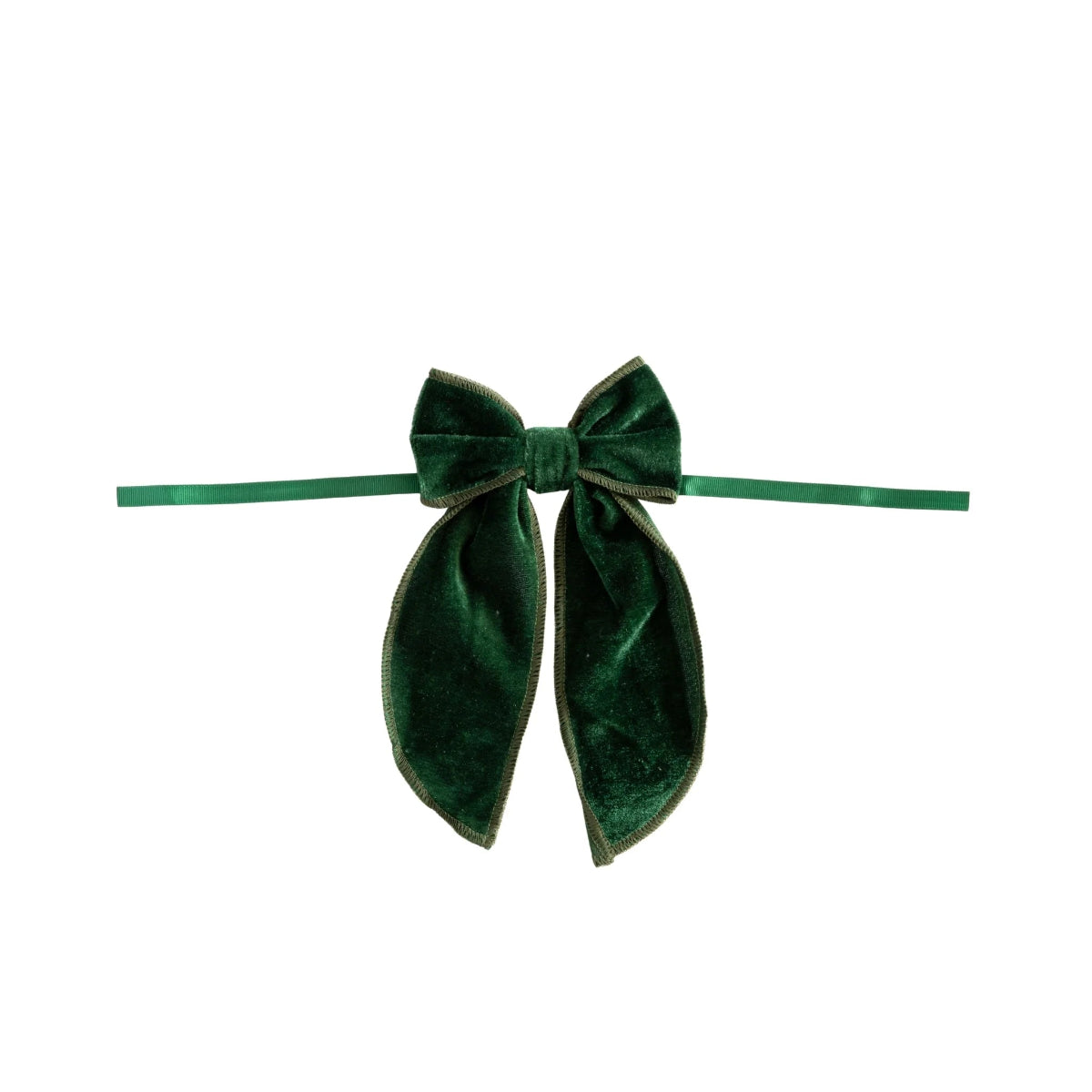 mondocherry - Luxe and Beau | small velvet bow | green