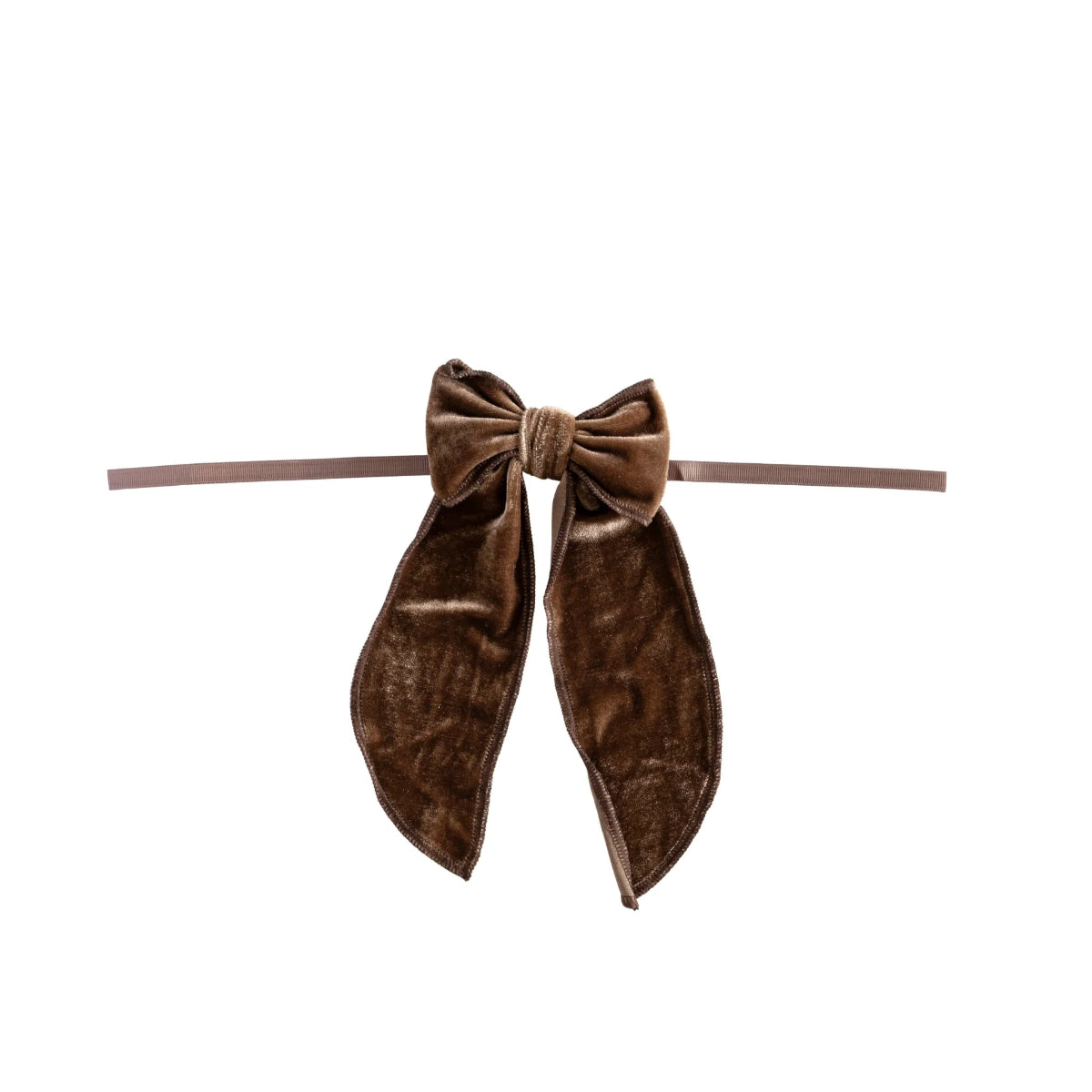 mondocherry - Luxe and Beau | small velvet bow | mocha