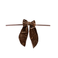 mondocherry - Luxe and Beau | small velvet bow | mocha