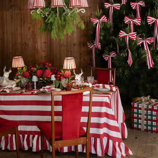 mondocherry - Luxe and Beau | large velvet bow | moss green - setting