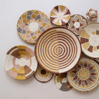 mondocherry - "Flower Burst" woven bowl cultivate - wall decor - table