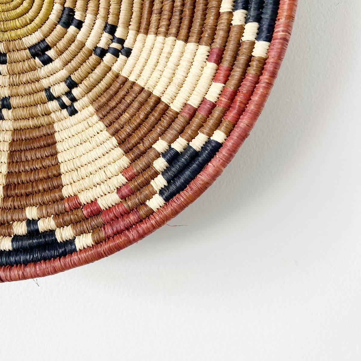 mondocherry - "Lighthouse" woven bowl gather - wall decor - close