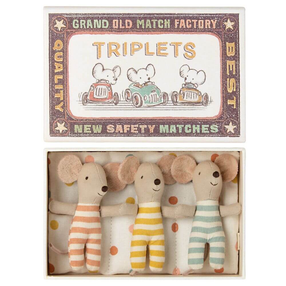 mondocherry - Maileg | baby mice triplets in matchbox