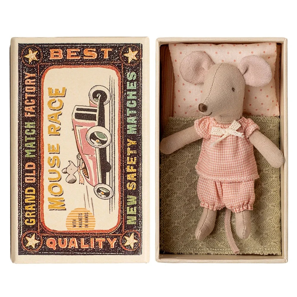 mondocherry - Maileg | little sister mouse in matchbox