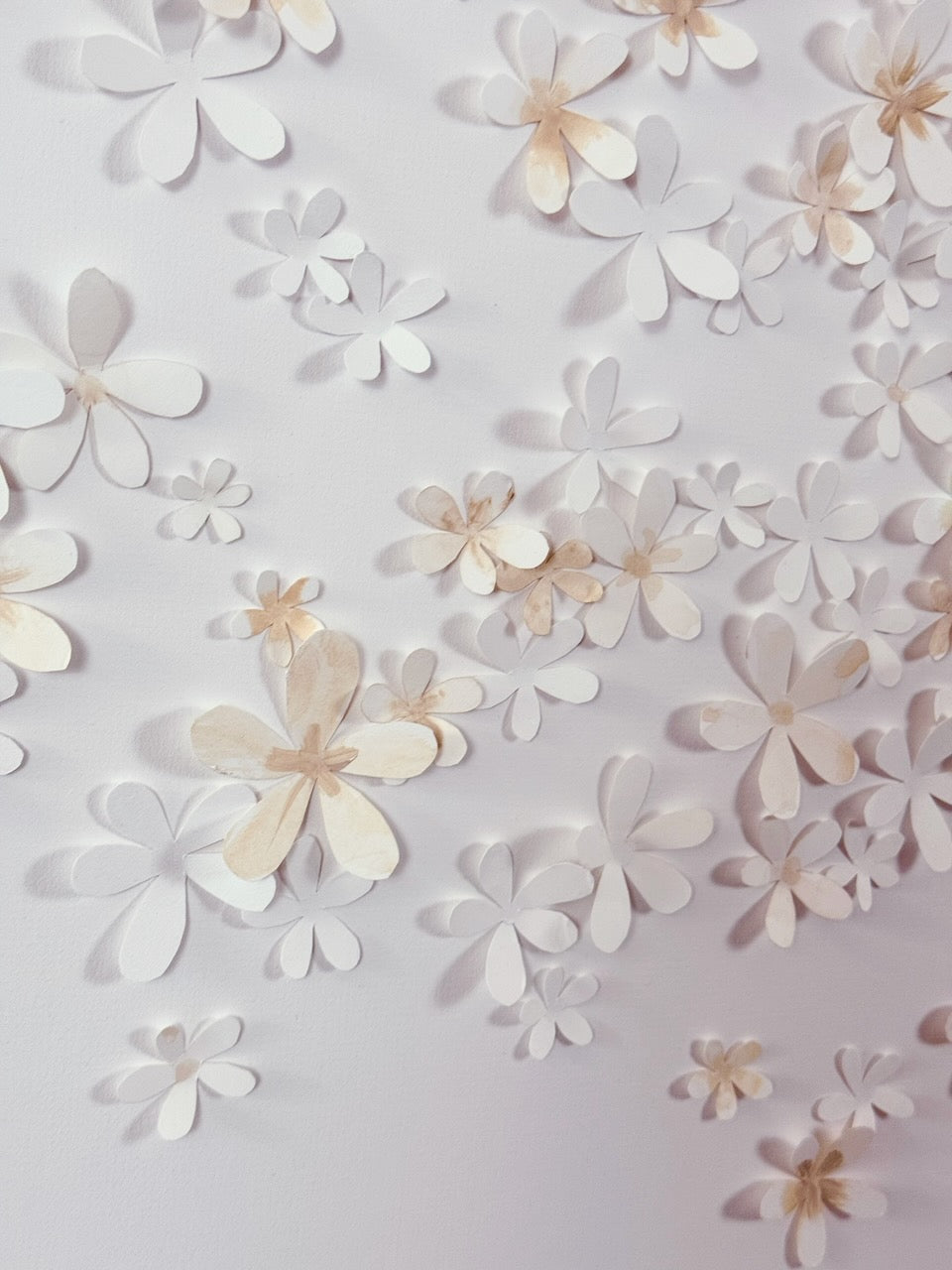 mondocherry - "an ethereal drift" - paper wall art - close white