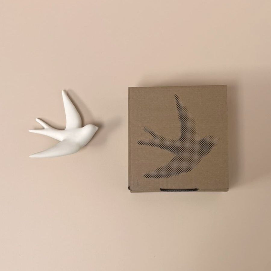 mondocherry - monochromic | swallow ceramic wall decor - boxing
