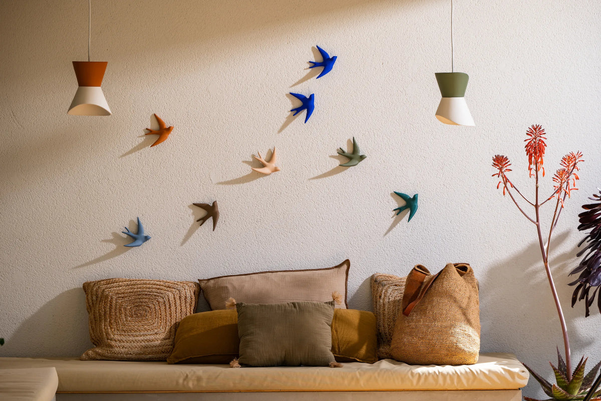 mondocherry - monochromic | swallow ceramic wall decor display