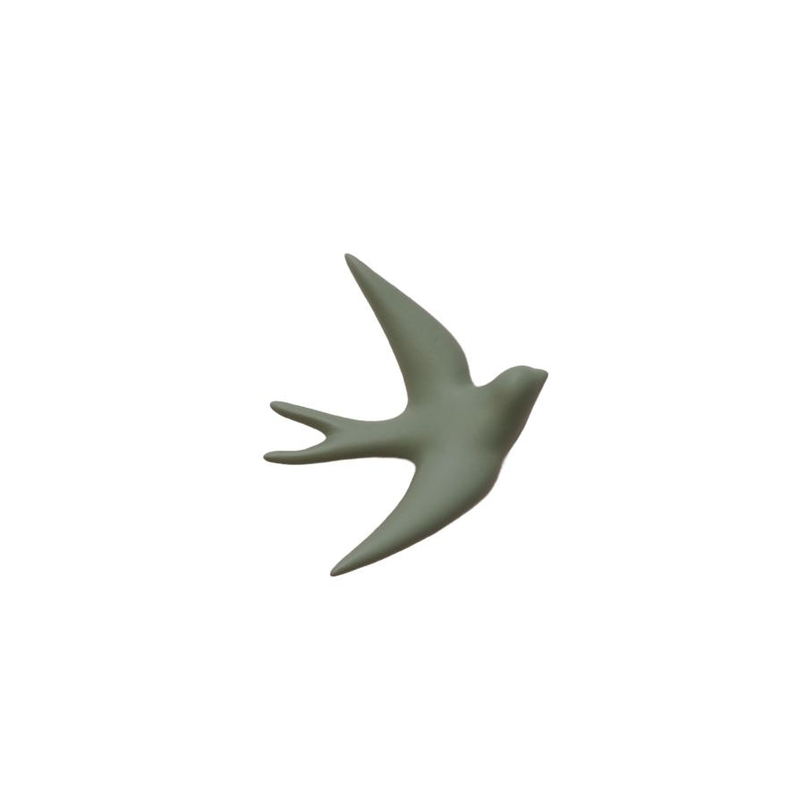 mondocherry - monochromic | swallow ceramic wall decor | green