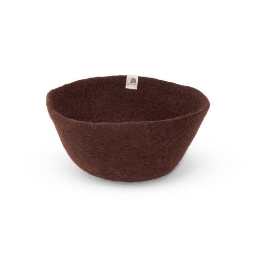 mondocherry - Muskhane | plain felt bowl | large | mahogany