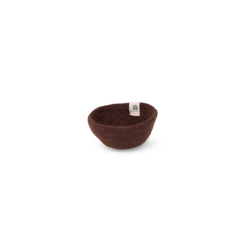 mondocherry - Muskhane | plain felt bowl | small | mahogany