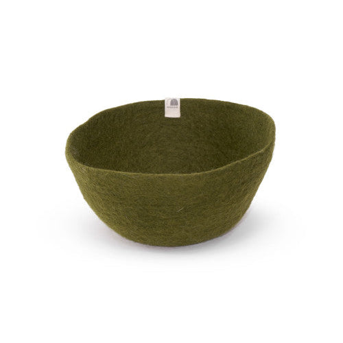 mondocherry - Muskhane | plain felt bowl | large | mahogany