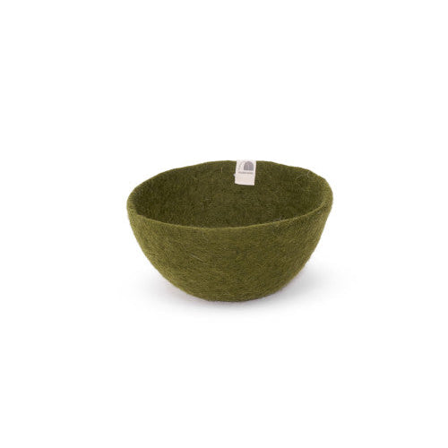 mondocherry - Muskhane | plain felt bowl | medium | moss