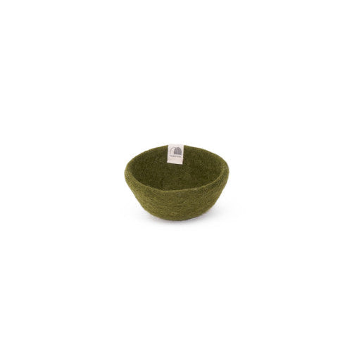 mondocherry - Muskhane | plain felt bowl | small | moss