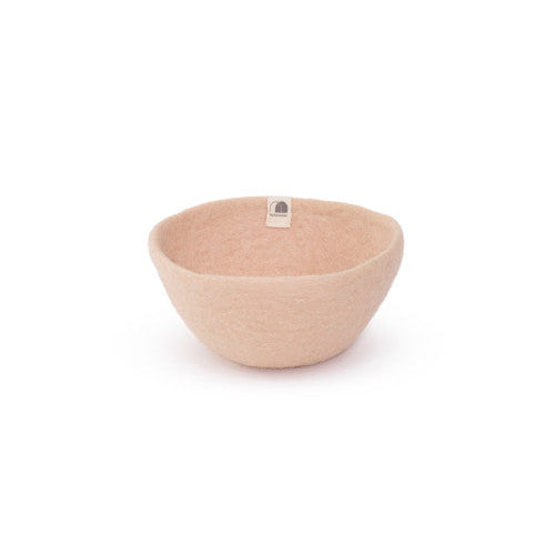 mondocherry - Muskhane | plain felt bowl | medium | powder pink