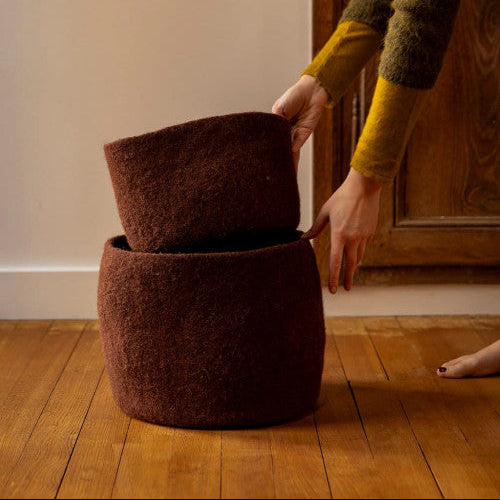 mondocherry Muskhane | felt calabash | mahogany | medium - stack