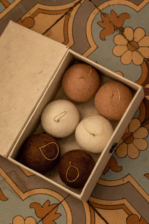 mondocherry - Muskhane | felt Christmas baubles | harmony mangrove - open