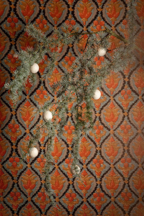 mondocherry - Muskhane | felt Christmas baubles | natural - hanging