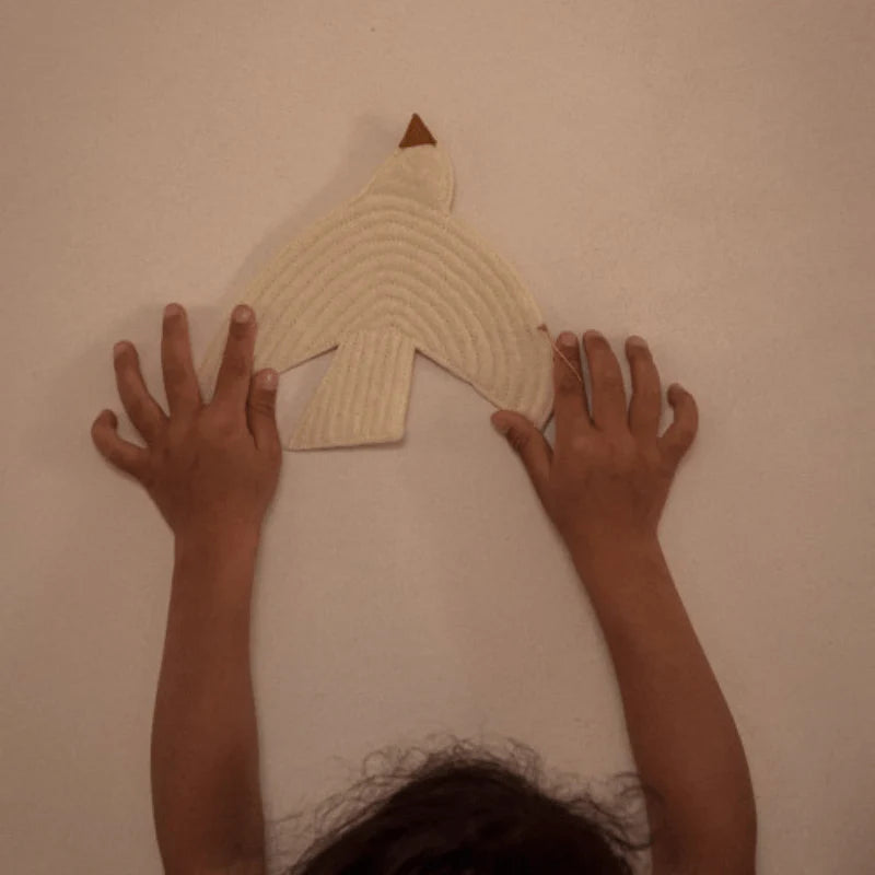mondocherry - Muskhane | felt bird trio wall hanging | natural - hold