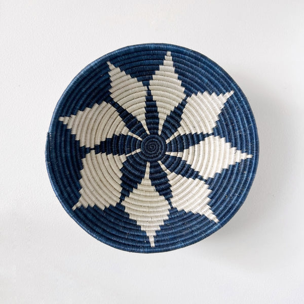 mondocherry - "Night Hope" African woven bowl | large | blue
