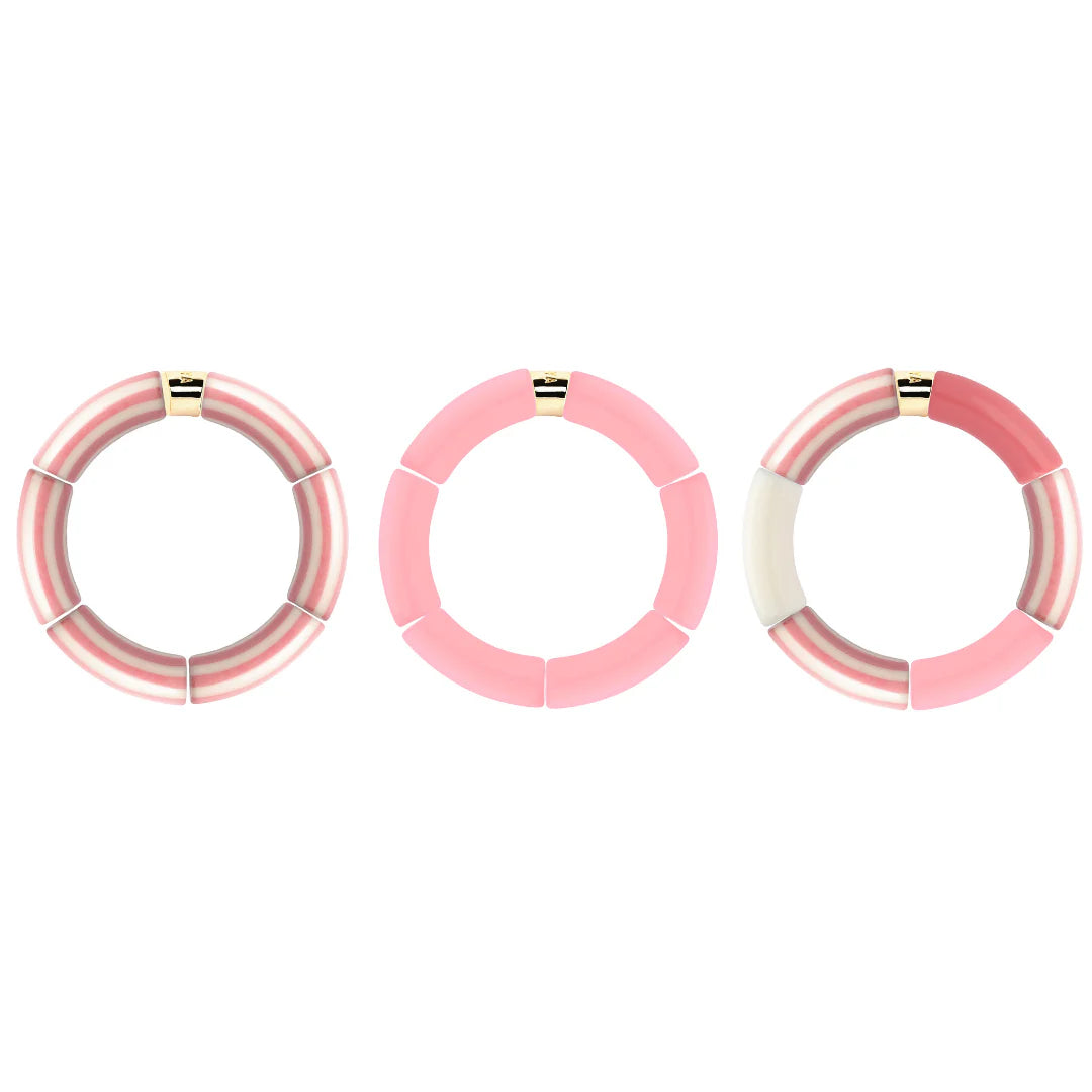 mondocherry - Parabaya | Brazil Riviera bangle | rosado - set