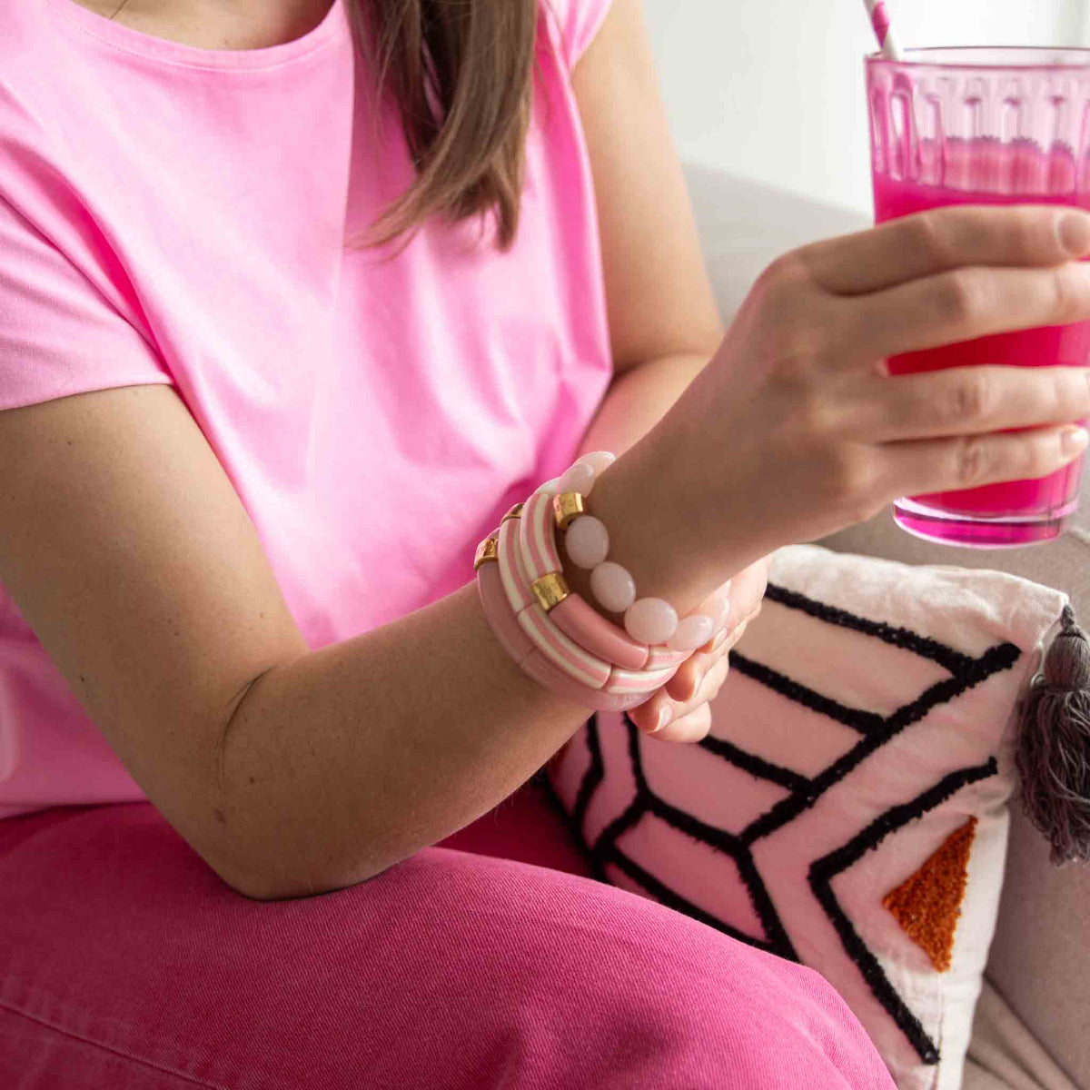 mondocherry - Parabaya | Brazil Riviera bangle | rosado - wear