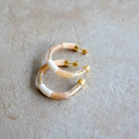mondocherry - Parabaya | bola earrings | beige