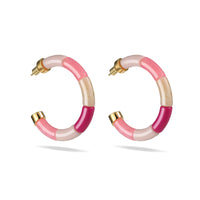 mondocherry - Parabaya | bola earrings | dark pink