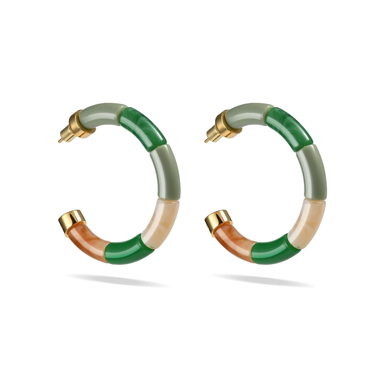 mondocherry - Parabaya | bola earrings | pale green