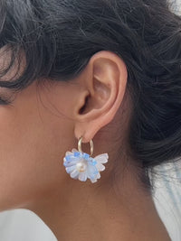 mondocherry - Wolf and Moon | daisy meadow hoop earrings | mist - video