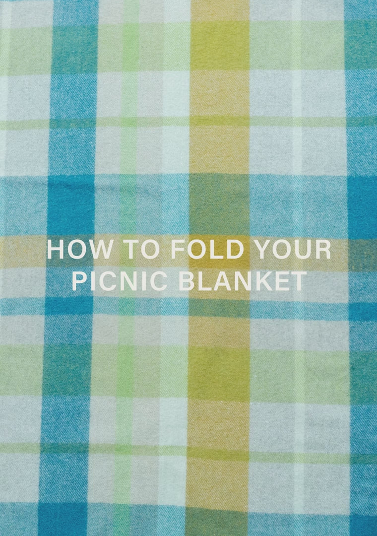 TBCo | recycled wool picnic blanket in fraser weathered tartan - how to fold