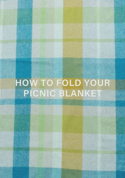 TBCo | recycled wool picnic blanket in fraser weathered tartan - how to fold