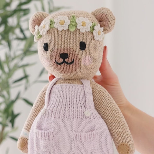 mondocherry - Cuddle & Kind "Olivia the honey Bear" kids cotton doll - video