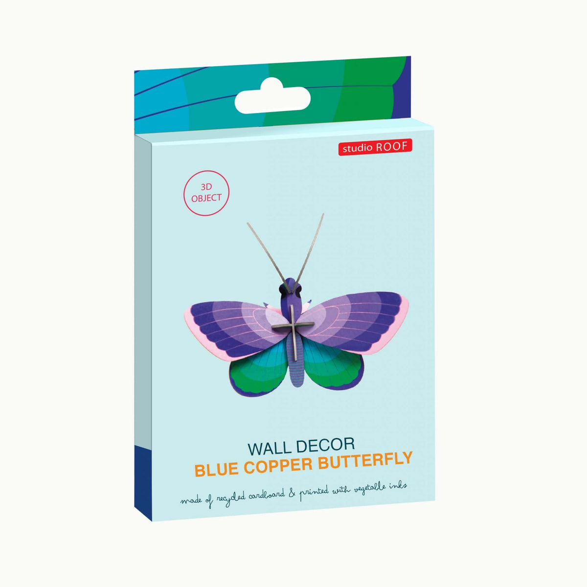 mondocherry studio roof blue copper butterfly - box