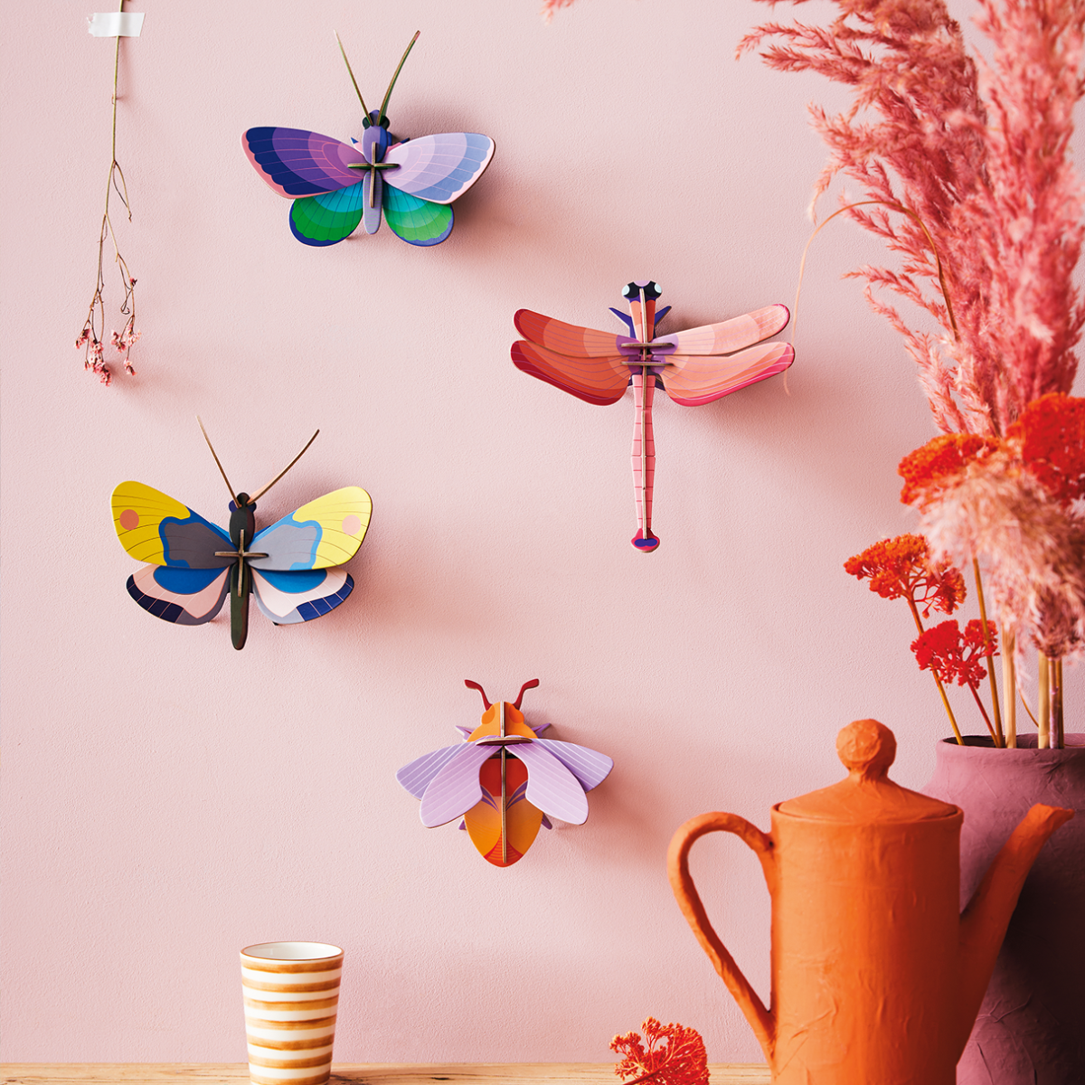 mondocherry studio roof blue copper butterfly display
